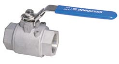 2" STANDARD PORT POLY BALL VALVE W/ STAINLESS BOLTS NORWESCO P#61122 